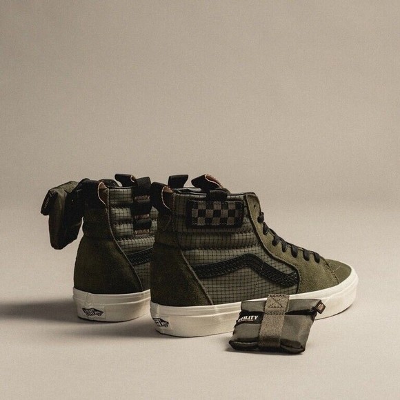 VANS Men Sk8-Hi Grape Leaf  CMMNTY Tactical Utility High Top Sneakers Sz 8.5 NEW - Picture 9 of 15